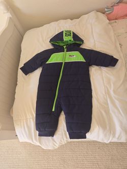 Seattle Seahawks Baby Puffer Snowsuit