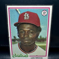 1978 Topps Lou Brock #170 baseball card. 