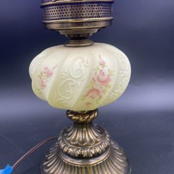 Vintage Satin Uranium Glass Burmese Lamp - Ultra Mega Super Dooper Rare