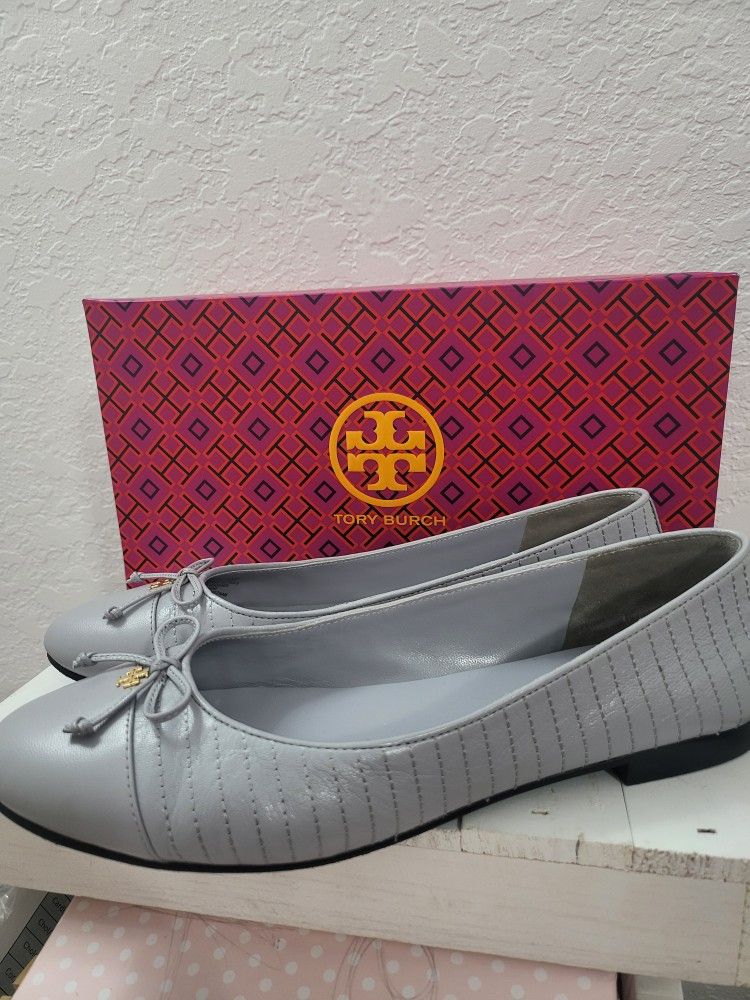 Tory Burch Quilted Ballet Goat Leather Size 9.5