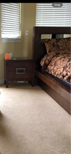 California king bed  and nightstand