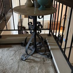 Marble top side table