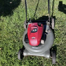 AVAILABLE  PUSH LAWNMOWER CRAFTSMAN 4.75 HP 21 INCH  WIDTH CUT. PUSH LAWNMOWER . PERFECTLY  WORKING CONDITION POWERED BY SUPER AMERICAN ENGINE BRIGGS 