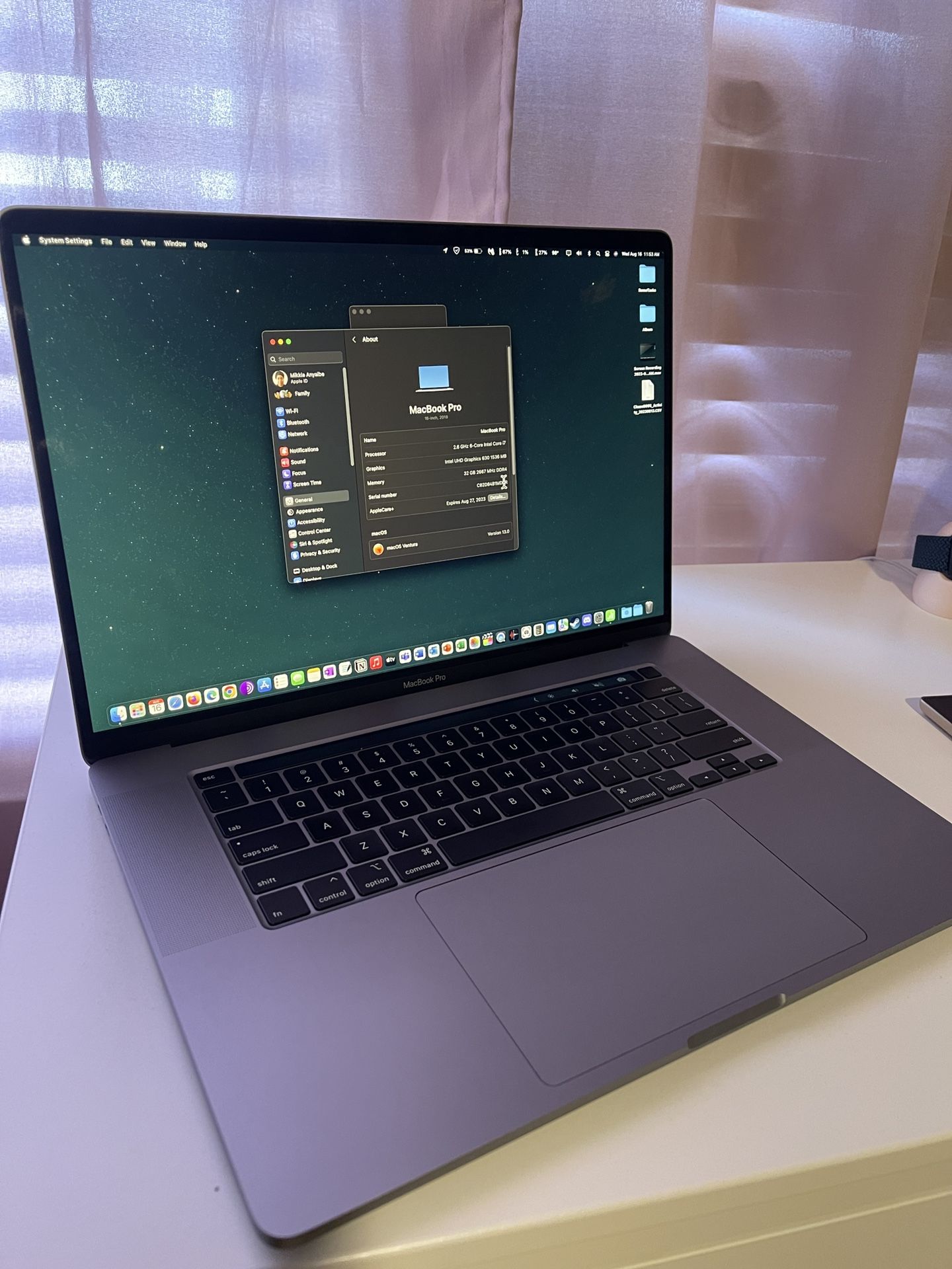 2019 MacBook Pro, i7, 1tb, 32gb RAM. for Sale in Arlington, TX