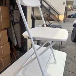 DuraLux White foldable chairs 