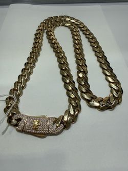14k Monaco link chain