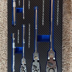 6 Piece Flex Head Ratchets in 1/2, 3/8, and 1/4 Drive