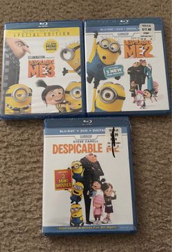 Despicable Me 1,2&3 Blu-ray DVD New
