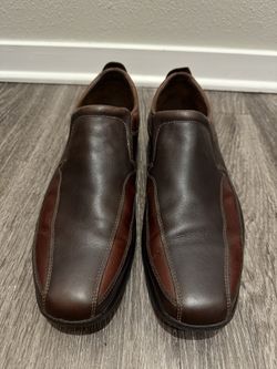 COLE HAAN Men’s Shoes 11 Brown Leather Everett Air Stitched Loafers Slip On