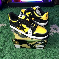 Bape Sk8 Sta Black Yellow 