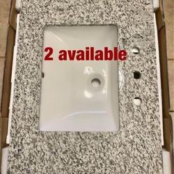 31 in. W Granite Single Vanity Top in Blanco Perla with White Sink 31 in. W Granite Single Vanity Top in Blanco Perla with White Sink