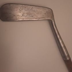 Antique Seminole Rustless Putter With Hickory Wood Shaft And Original Grip. 37".