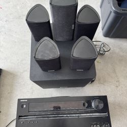 Onkyo Tx-NR509 And Polk Audio Speakers And Sub Woofer