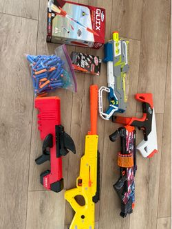 Huge Nerf Blaster Lot with Estes Model Rocket Kit