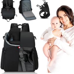 NEW - Gilly Gro Booster Seat diaper bag (Black Or Camo/Black)