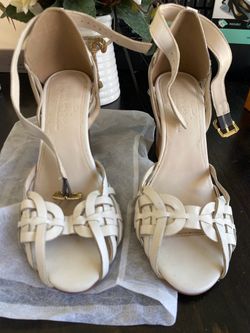 Journee Off White Heeled Sandal Size 8 New