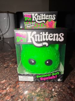 Nee Doh Knittens Squish Toy Green