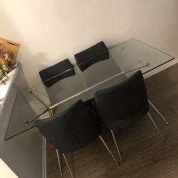 Glass Dining Table Set