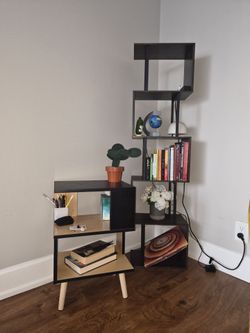 Abstract side table + shelf