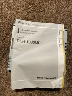 Pioneer car stereo with Amp installation kit. 