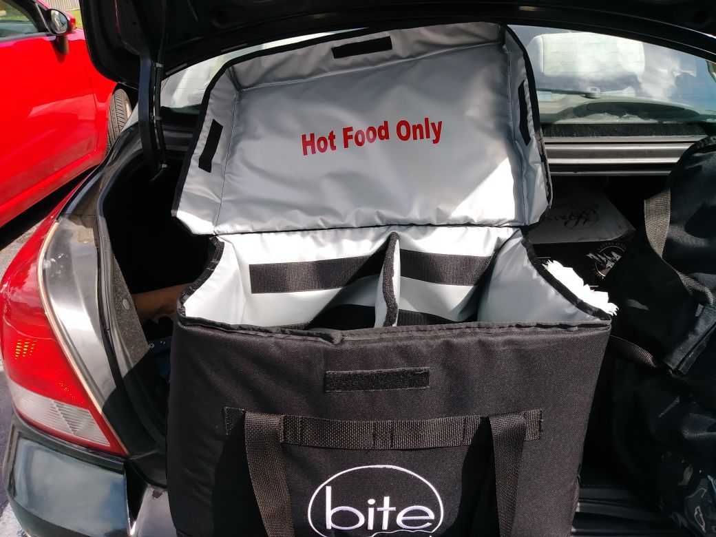 Hot food bag & pizza bag.