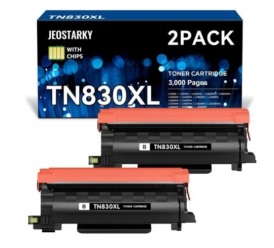 Compatible TN830XL Toner Replacement for Brother TN830XL TN830 XL Toner use with HL-L2460DW HL-L2405W HL-L2400D HL-L2480DW MFC-L2820DW MFC-L2760DW DCP