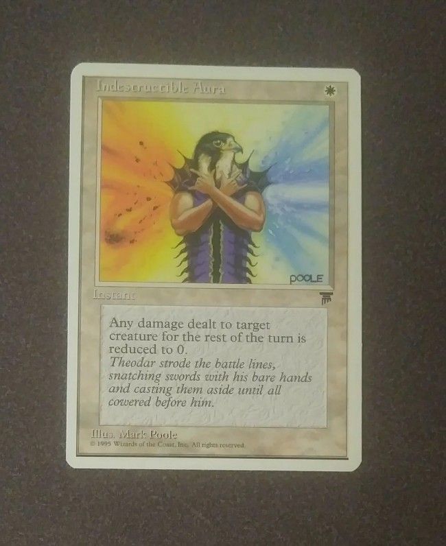 MTG 1995 Indestructible Aura Instant Mark Poole Vintage Magic The Gathering Card Game Wizards Of The Coast Collectible