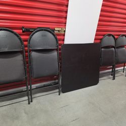 5pc Table and Chairs, All Black, All For $60