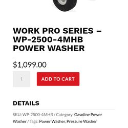 Work pro series wp -2500-4mhb