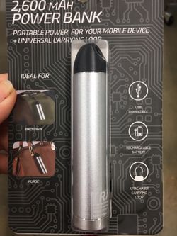 NWT silver power bank