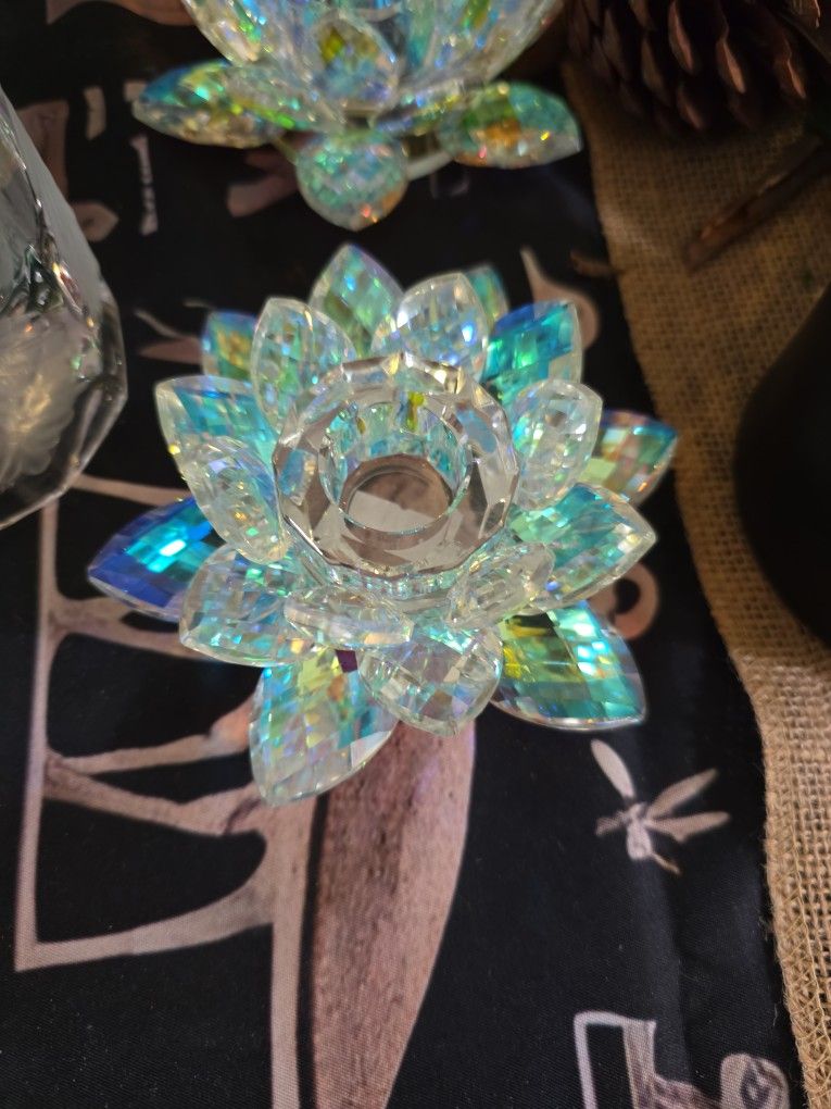 Glass Taper Candle Holder