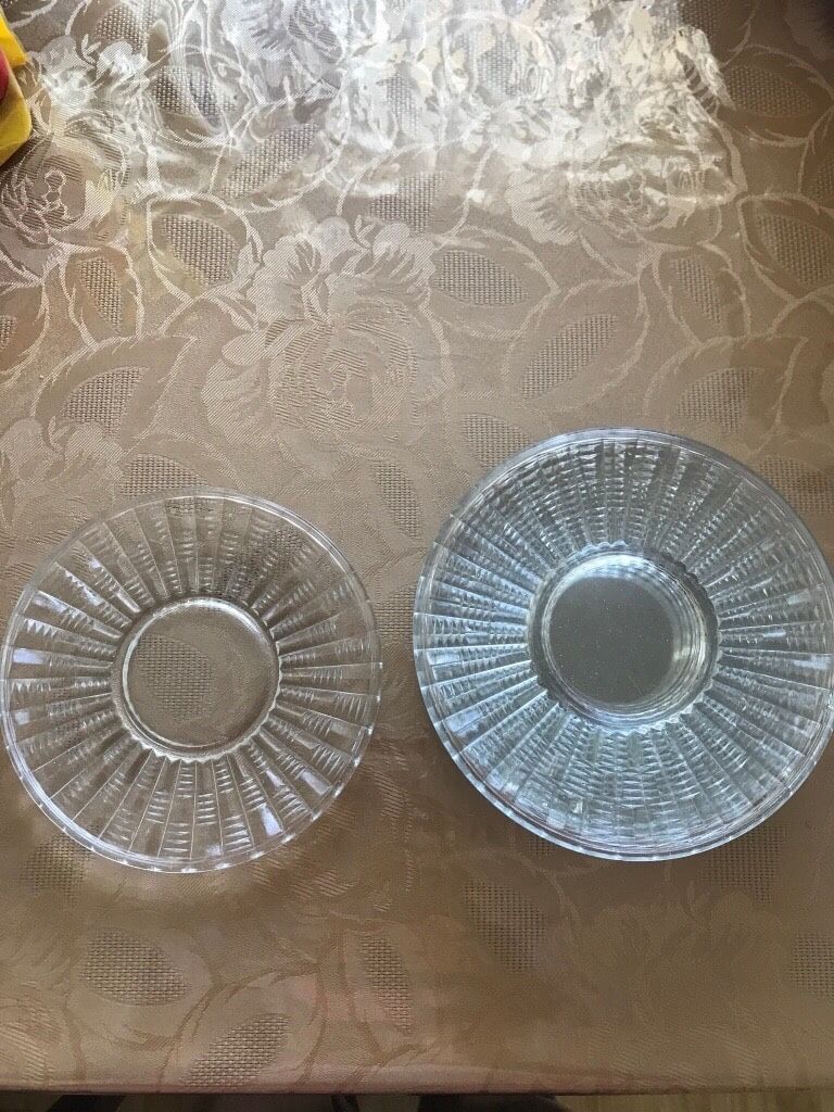 Glass plate set for desert Set of 8