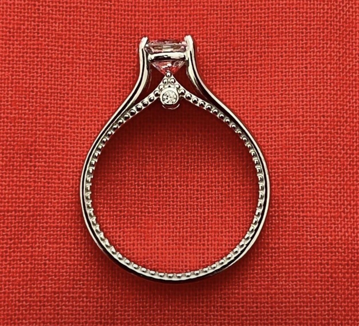 925 Sterling Silver Moissanite Ring Size 8, #Wedding