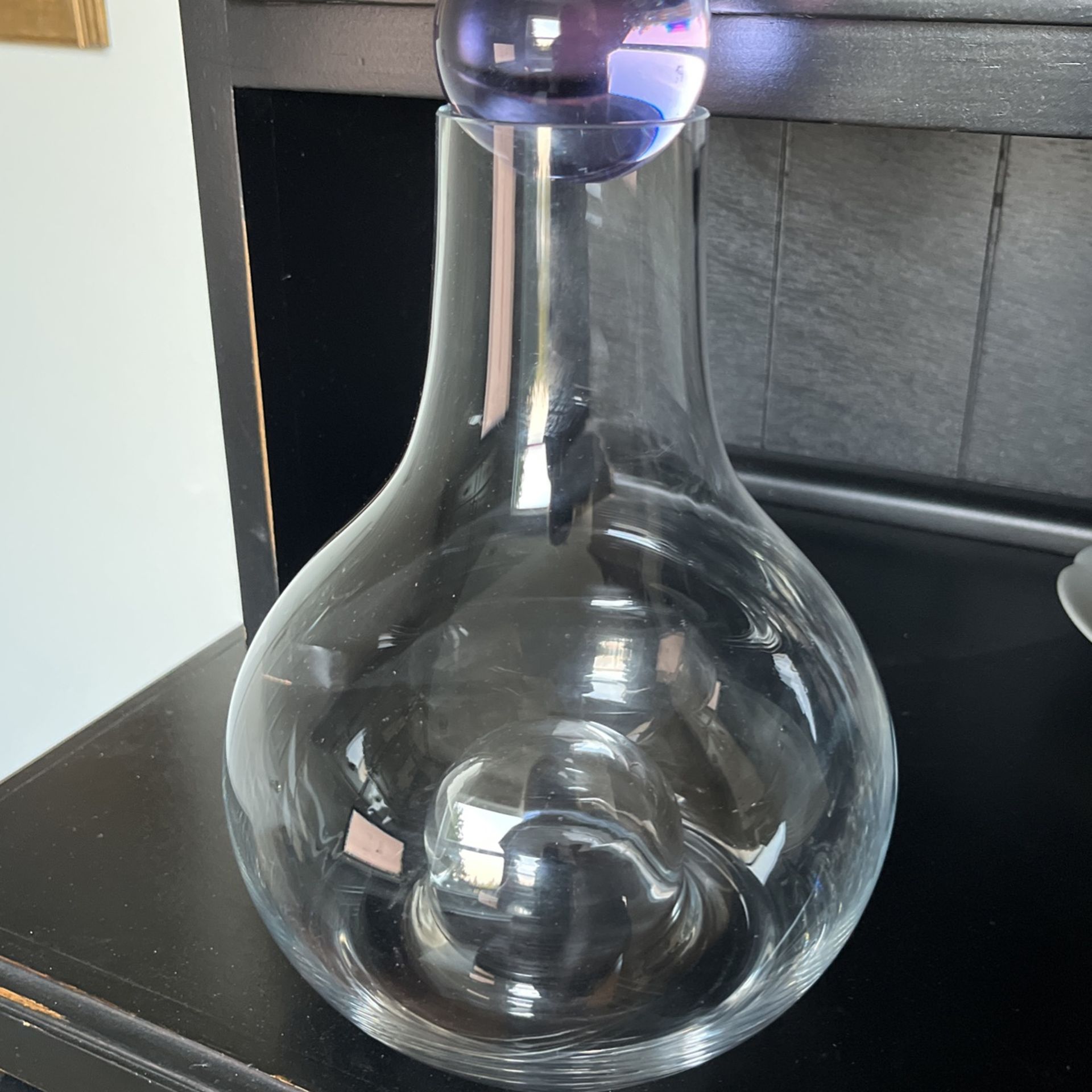 Design Stockholm House Wine Carafe Amethyst Mouth Blown Glass