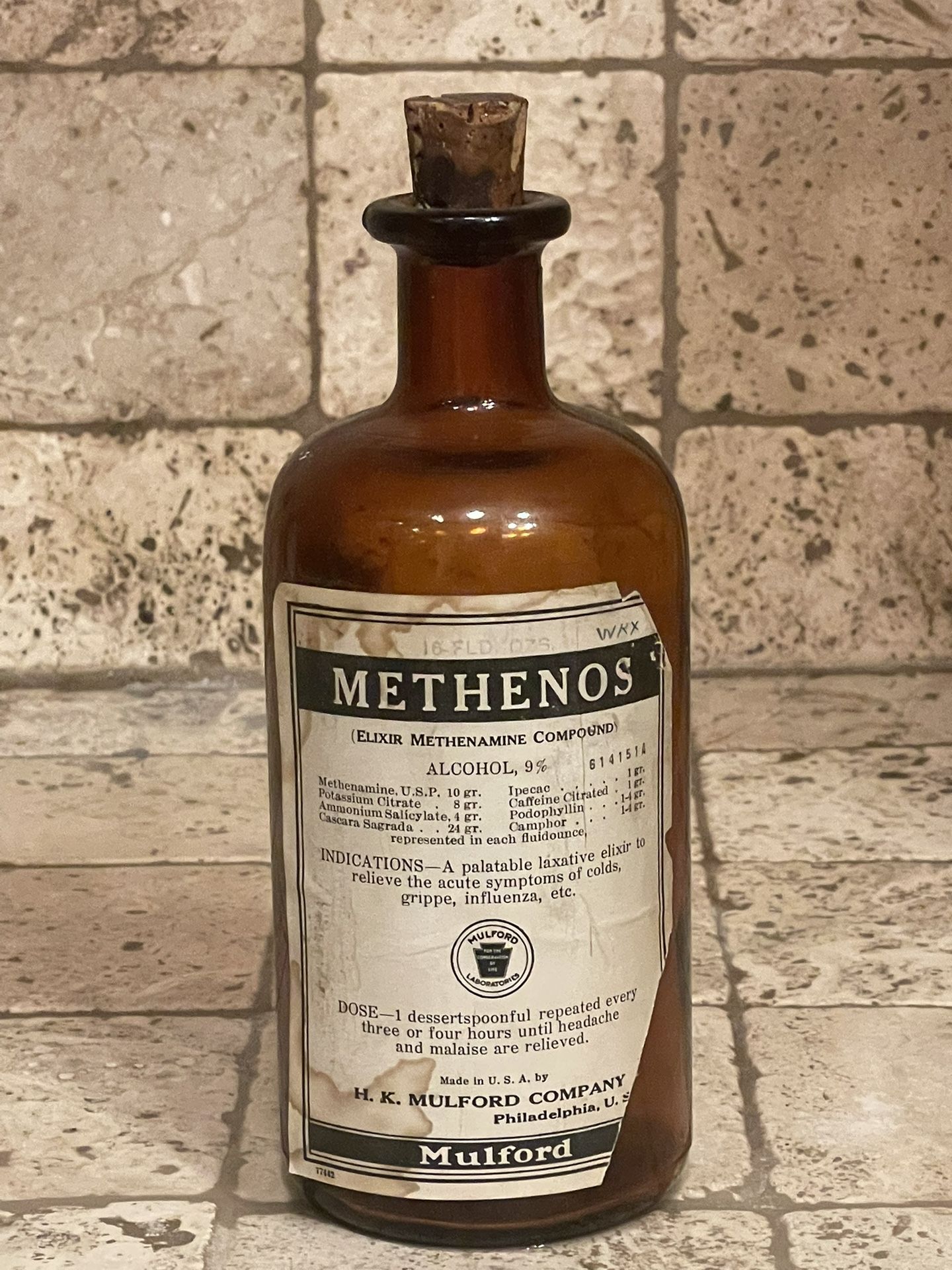 Methenos Mulford Bottle 