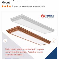 Lithonia Lighting Cambridge 4 ft. Oak LED Flush Mount ****
