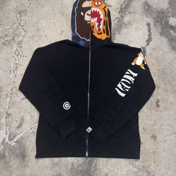 Bape 2nd Ape Full Zip Tiger Hoodie Navy Camo 🫐