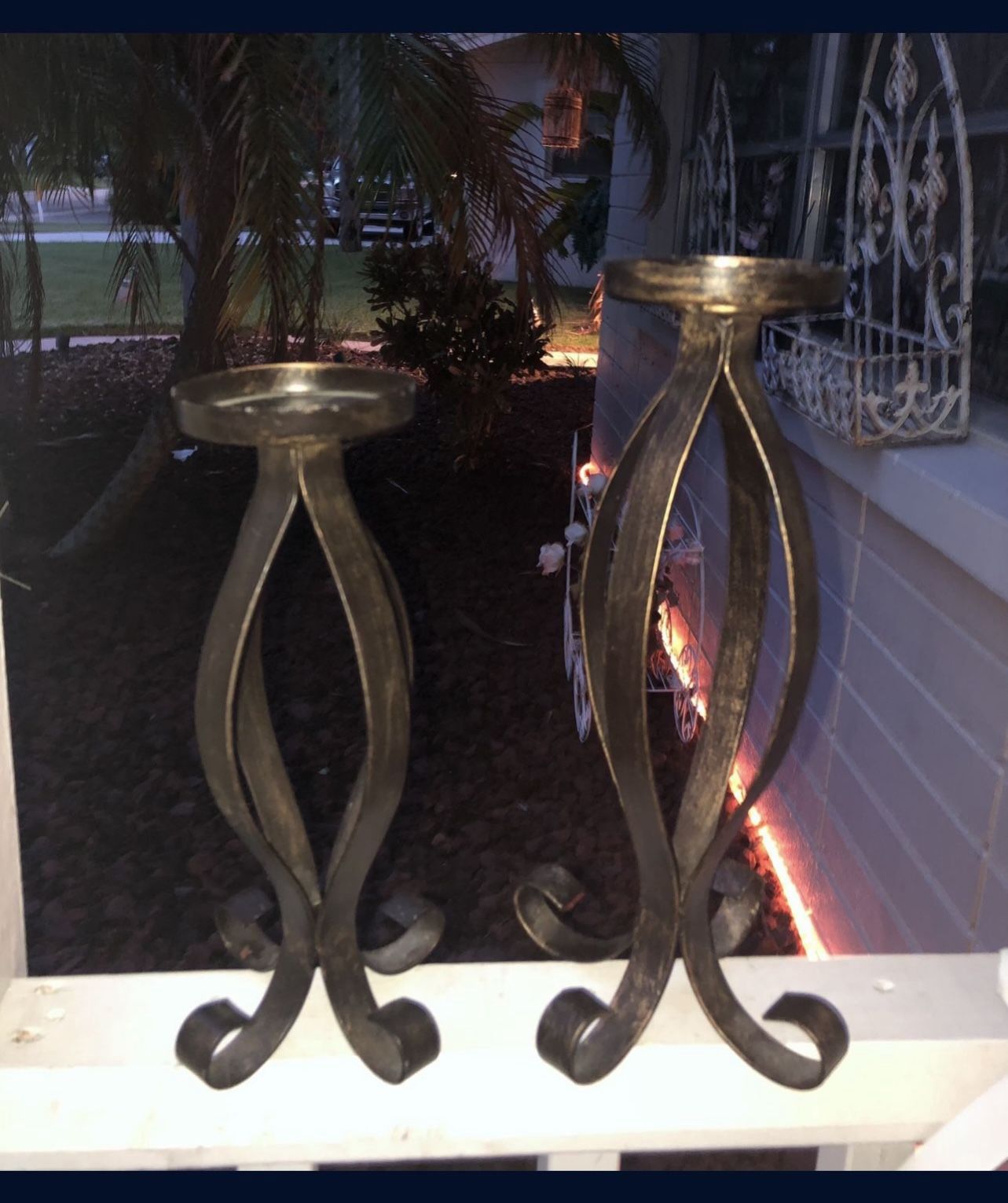 Heavy Metal Candle Holders ( See Description )