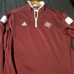 Quarters Up Sweater Texas A&M Adidas Size Large Brand New