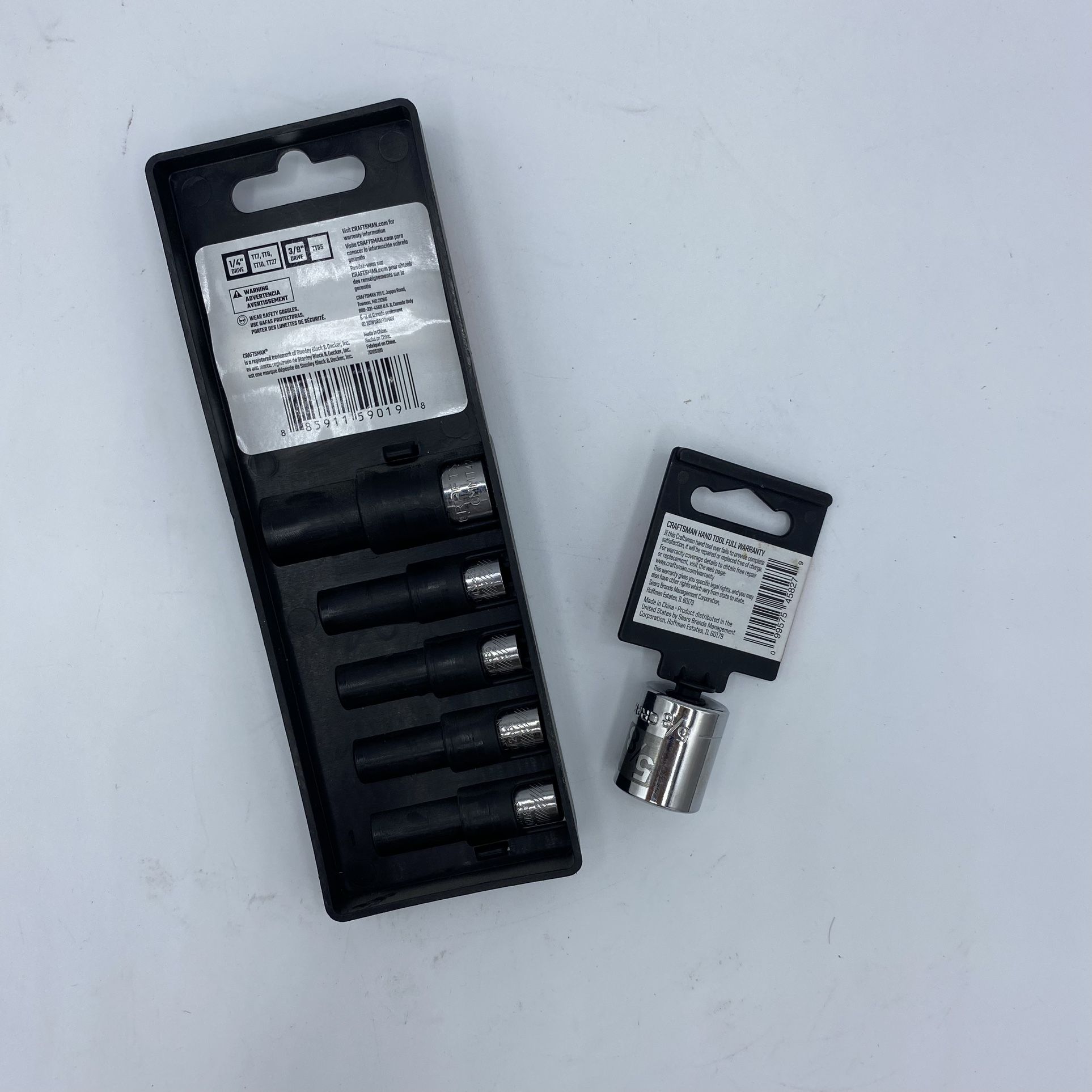 CMMT42616 Craftsman 1/4 and 3/8 in. Tamperproof Torx Bit Socket Set 5+ 5/8in