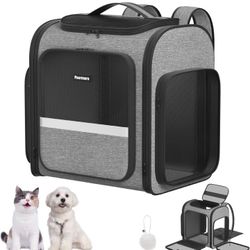 Dog Backpack Carrier Large Pet Carrier Backpack for Kitten Small Dogs Puppies & Large Cats Up to 18 Lbs