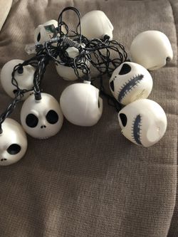 Jack Skelington Tim Burton Night Before Christmas Hanging Lights