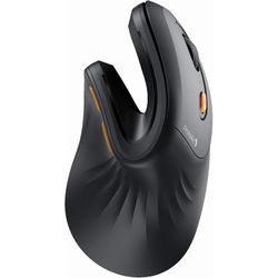 Ergonomic Mouse, EM11 NL Bluetooth Rechargeable Wireless Vertical Mouse, 3 Multi-Device Connectivity for Computer/PC/Laptop, 2.4GHz Optical Mice for W