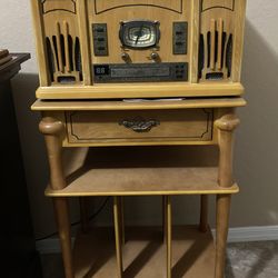 Record Player, CD Player, and Radio