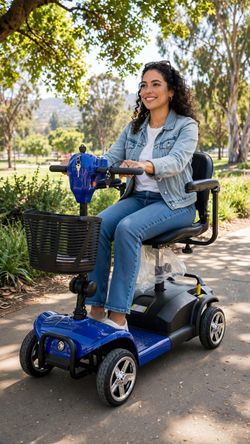 Blue electric mobility scooter/brand new