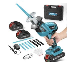 NEW Seesii Cordless Reciprocating Saw, 200W Powered Brushless Reciprocating Saw with 2x Battery