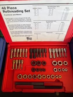 48 Piece Rethreading Set Fractional and Metric
