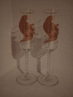 Native American Style Champagne Flutes