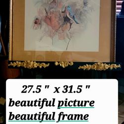 2 beautiful watercolor    pictures and frames Excellent condition
