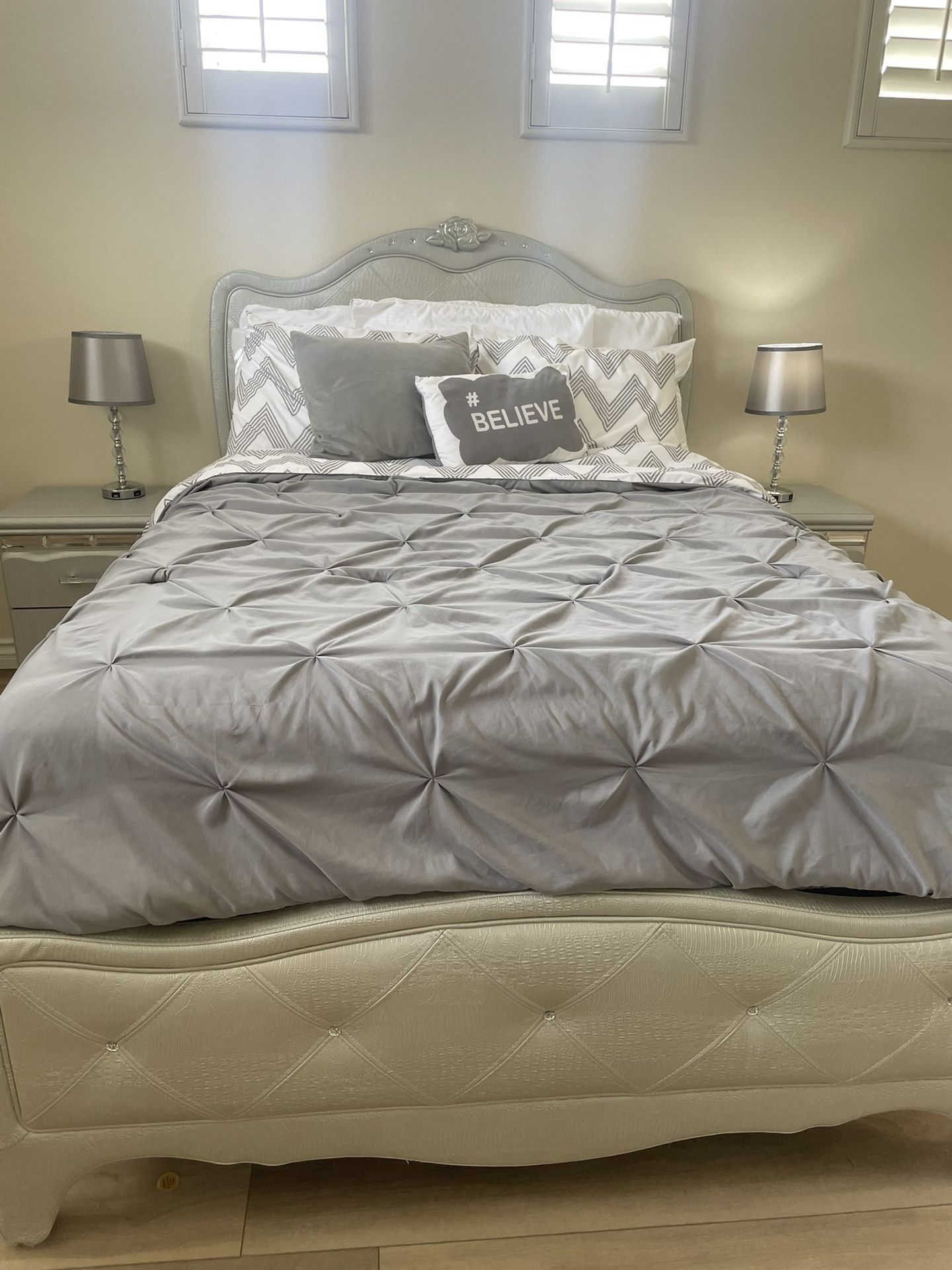 Silver Full Bedroom Set